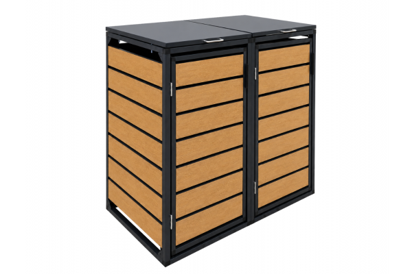 ZABUDOWA ŚMIETNIKOWA 2x240L kolor DREWNO